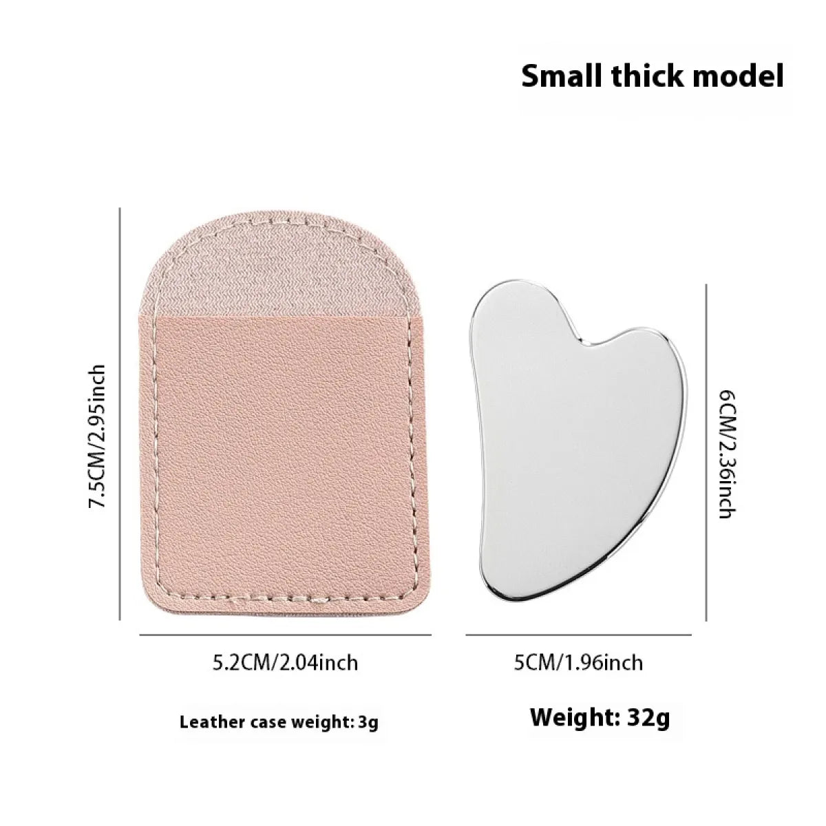 Stainless Steel Heart Gua Sha