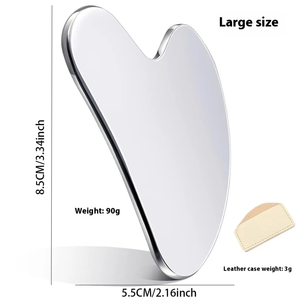 Stainless Steel Heart Gua Sha