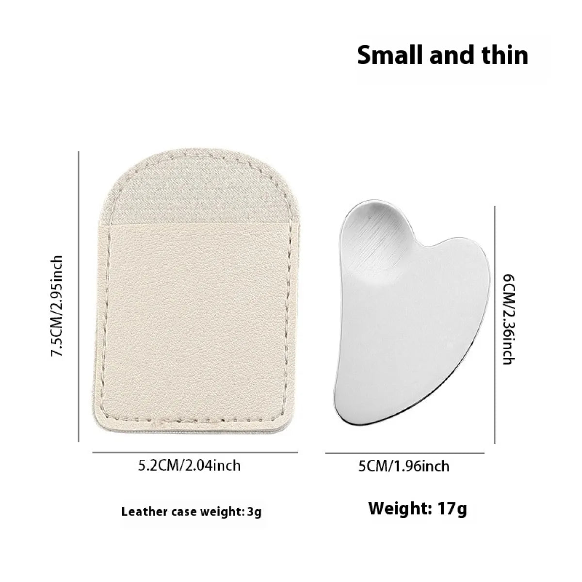 Stainless Steel Heart Gua Sha