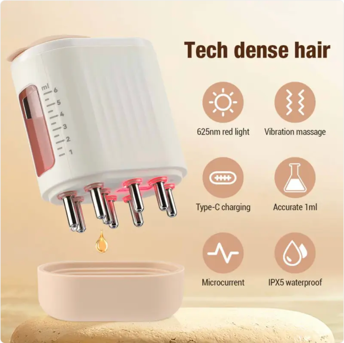 Red Light Vibration Scalp Massager