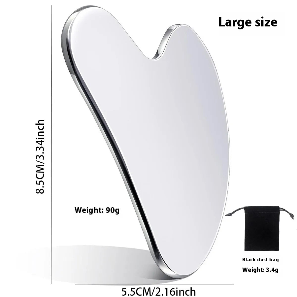 Stainless Steel Heart Gua Sha